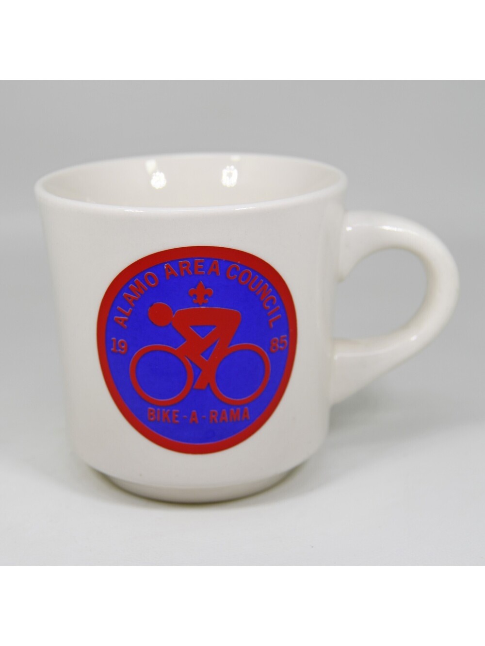 Vintage Alamo Area Council Bike-A-Rama 1985 Cub Boy Scouts Coffee Mug Cup USA